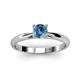 2 - Celine 6.50 mm Round Blue Topaz Solitaire Engagement Ring 