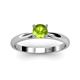2 - Celine 6.50 mm Round Peridot Solitaire Engagement Ring 