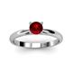 2 - Celine 6.50 mm Round Red Garnet Solitaire Engagement Ring 