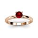 2 - Celine 6.50 mm Round Red Garnet Solitaire Engagement Ring 