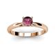 2 - Celine 6.50 mm Round Rhodolite Garnet Solitaire Engagement Ring 