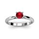 2 - Celine 6.00 mm Round Ruby Solitaire Engagement Ring 