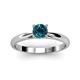 2 - Celine 6.00 mm Round Blue Diamond Solitaire Engagement Ring 