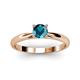 2 - Celine 6.50 mm Round London Blue Topaz Solitaire Engagement Ring 