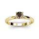 2 - Celine 6.50 mm Round Smoky Quartz Solitaire Engagement Ring 