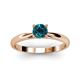 2 - Celine 6.00 mm Round Blue Diamond Solitaire Engagement Ring 