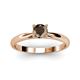 2 - Celine 6.50 mm Round Smoky Quartz Solitaire Engagement Ring 