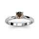 2 - Celine 6.50 mm Round Smoky Quartz Solitaire Engagement Ring 