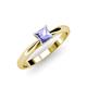 4 - Celine Princess Cut Tanzanite Solitaire Engagement Ring 