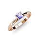 1 - Celine Princess Cut Tanzanite Solitaire Engagement Ring 