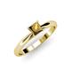 4 - Celine Princess Cut Citrine Solitaire Engagement Ring 