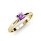 4 - Celine Princess Cut Amethyst Solitaire Engagement Ring 