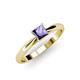 4 - Celine Princess Cut Iolite Solitaire Engagement Ring 