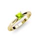 4 - Celine Princess Cut Peridot Solitaire Engagement Ring 