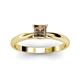 3 - Celine Princess Cut Smoky Quartz Solitaire Engagement Ring 