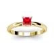 3 - Celine Princess Cut Red Garnet Solitaire Engagement Ring 