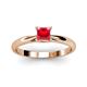 3 - Celine Princess Cut Red Garnet Solitaire Engagement Ring 