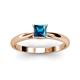 3 - Celine Princess Cut Blue Diamond Solitaire Engagement Ring 