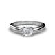 1 - Celine 6.00 mm Round White Sapphire Solitaire Engagement Ring 