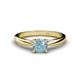 1 - Celine 6.50 mm Round Aquamarine Solitaire Engagement Ring 