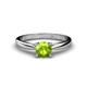 1 - Celine 6.50 mm Round Peridot Solitaire Engagement Ring 