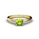 1 - Celine 6.50 mm Round Peridot Solitaire Engagement Ring 