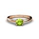 1 - Celine 6.50 mm Round Peridot Solitaire Engagement Ring 