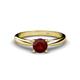 1 - Celine 6.50 mm Round Red Garnet Solitaire Engagement Ring 