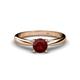 1 - Celine 6.50 mm Round Red Garnet Solitaire Engagement Ring 