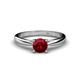 1 - Celine 6.00 mm Round Ruby Solitaire Engagement Ring 