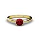 1 - Celine 6.00 mm Round Ruby Solitaire Engagement Ring 