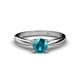 1 - Celine 6.50 mm Round London Blue Topaz Solitaire Engagement Ring 