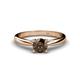 1 - Celine 6.50 mm Round Smoky Quartz Solitaire Engagement Ring 