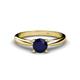 1 - Celine 6.00 mm Round Blue Sapphire Solitaire Engagement Ring 