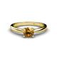 1 - Celine 6.50 mm Round Citrine Solitaire Engagement Ring 