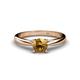 1 - Celine 6.50 mm Round Citrine Solitaire Engagement Ring 