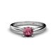 1 - Celine 6.50 mm Round Rhodolite Garnet Solitaire Engagement Ring 