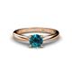 1 - Celine 6.00 mm Round Blue Diamond Solitaire Engagement Ring 