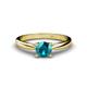 1 - Celine 6.50 mm Round London Blue Topaz Solitaire Engagement Ring 