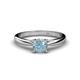 1 - Celine 6.50 mm Round Aquamarine Solitaire Engagement Ring 