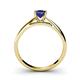 4 - Celine 6.00 mm Round Blue Sapphire Solitaire Engagement Ring 