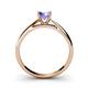 4 - Celine 6.50 mm Round Tanzanite Solitaire Engagement Ring 