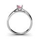 4 - Celine 6.50 mm Round Pink Tourmaline Solitaire Engagement Ring 