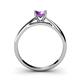 4 - Celine 6.50 mm Round Amethyst Solitaire Engagement Ring 