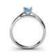 4 - Celine 6.50 mm Round Blue Topaz Solitaire Engagement Ring 