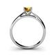 4 - Celine 6.50 mm Round Citrine Solitaire Engagement Ring 