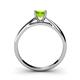4 - Celine 6.50 mm Round Peridot Solitaire Engagement Ring 