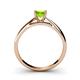 4 - Celine 6.50 mm Round Peridot Solitaire Engagement Ring 