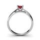 4 - Celine 6.50 mm Round Red Garnet Solitaire Engagement Ring 