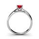 4 - Celine 6.00 mm Round Ruby Solitaire Engagement Ring 